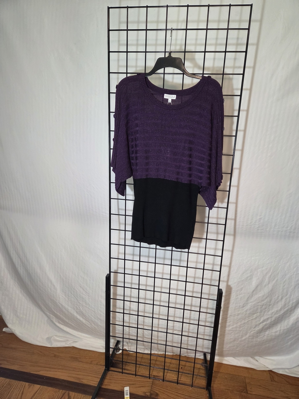 Joseph Purple Shimmer Layered Knit Top